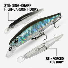 Fishing Lure #2 5PCS Minnow Hard Bait 10cm 11cm Multi Jointed Swimbait Crankbait Bass Pike Hook