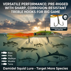 Fishing Lure #16 DNA Sporting Skirted Trolling Swimbait Set – 14cm 40g Topwater Hard Bait (4PCS)