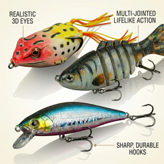 Fishing Lure #17 All-in-One Kit Set (Spinner, Jig, Soft Bait, Crankbait)