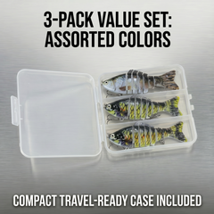 Fishing Lure #18 3PCS Jointed Swimbait 12cm 15g Multi Section Hard Bait