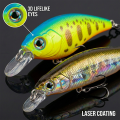 Fishing Lure #25 43Pcs Set Mixed Hard Baits Kit with Crankbaits, Minnows, and Jerkbait Assortment for Bass & Trout