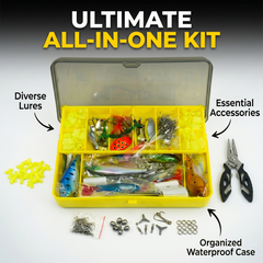 Fishing Lure #28 131PCS Crankbait Minnow Spinner Spoon Mixed Kit with Tackle Box & Plier