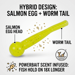 Fishing Lure #52 30PCS Soft Plastic Grub Worm 5cm 0.8g Boxed Assortment for Bass Trout Freshwater Jigging