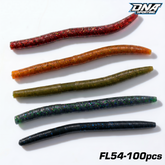 Fishing Lure #54 100PCS Soft Worm Fishing Lure PVC Bass Bait Bulk Pack 10cm 14cm Mixed Colors