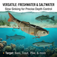 Fishing Lure #3 3PCS Jointed Fishing Lures 12cm 22g Swimbait Hard Bait ABS Hooks