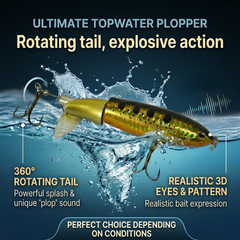 Fishing Lure #8 Premium Topwater Jointed Swimbait Lure – 10cm Hard Bait for Bass, Pike & Trout