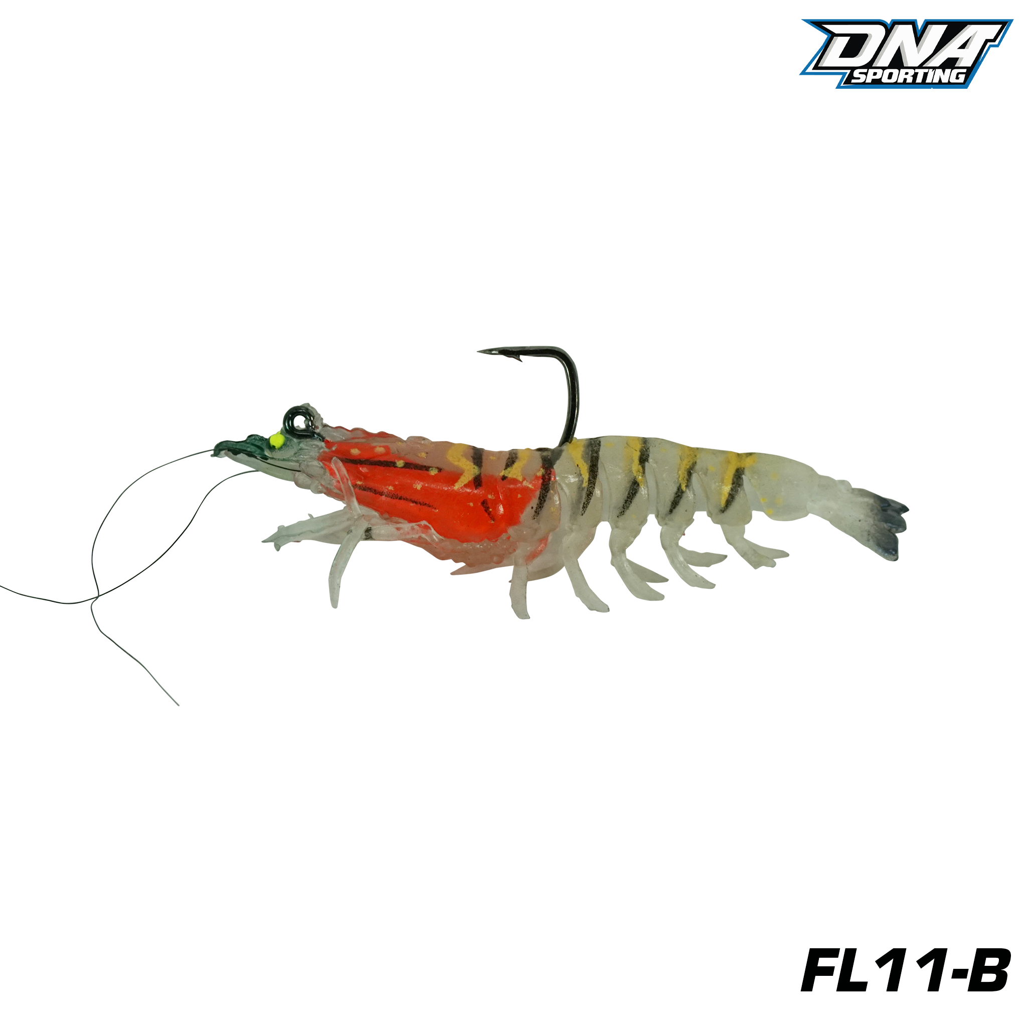 Fishing Lure #11 Premium Soft Shrimp Bait Set - Realistic Prawn Artificial Gear for Bass Trout