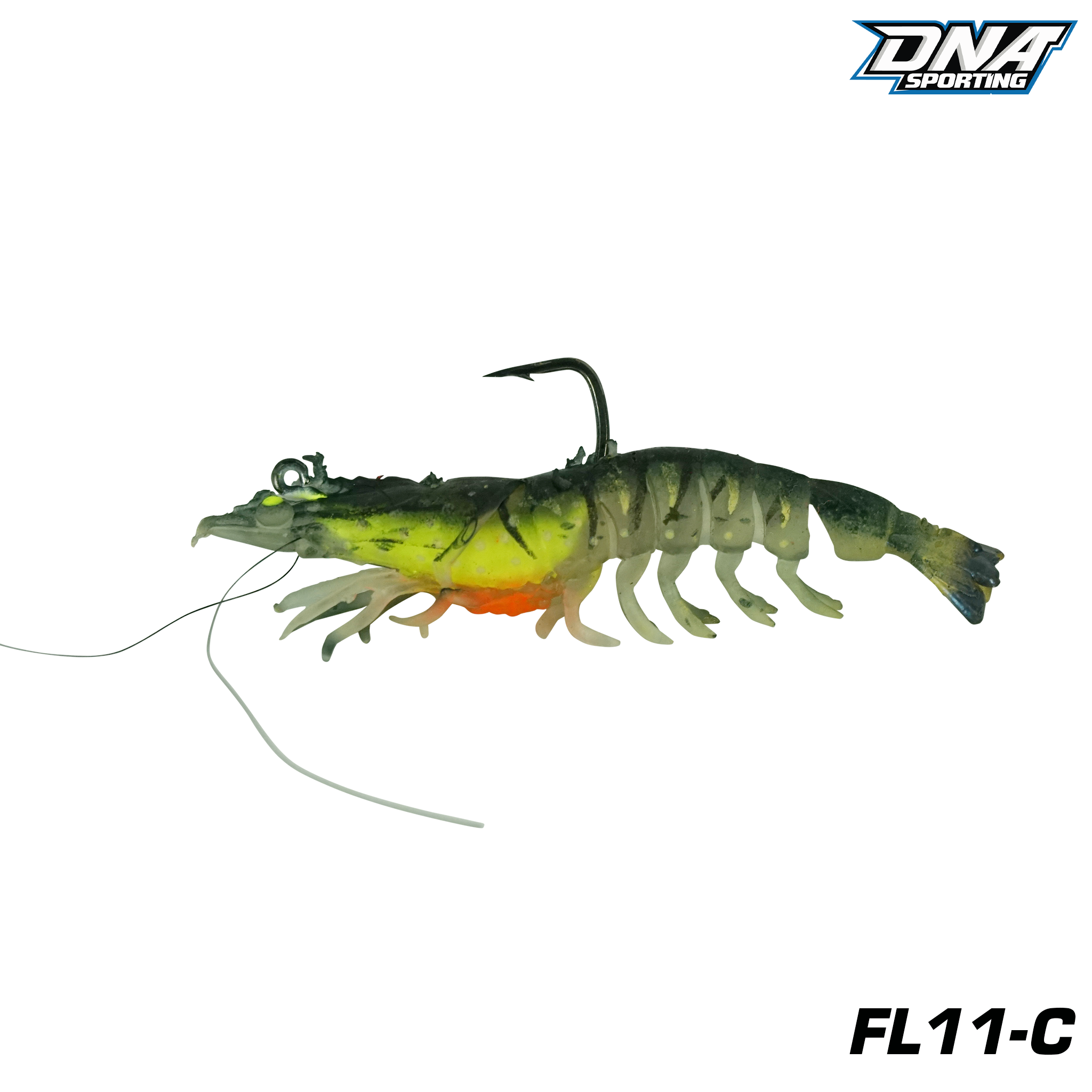 Fishing Lure #11 Premium Soft Shrimp Bait Set - Realistic Prawn Artificial Gear for Bass Trout