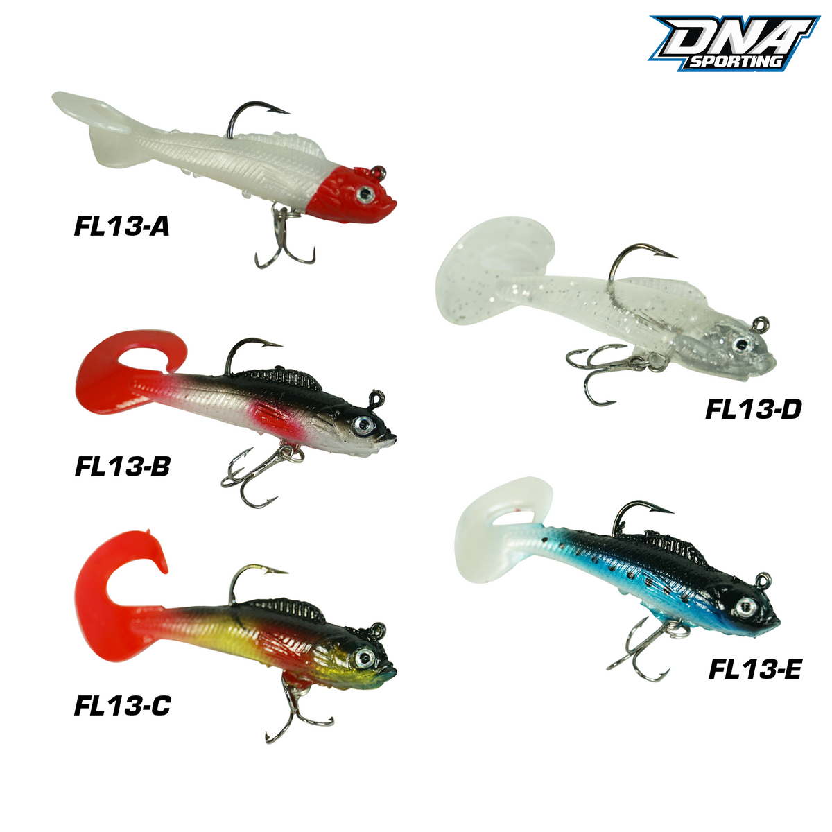 Fishing Lure #13 Premium Hard Minnow Jerkbait 5pc Set - Artificial Crankbait Kit for Bass Walleye
