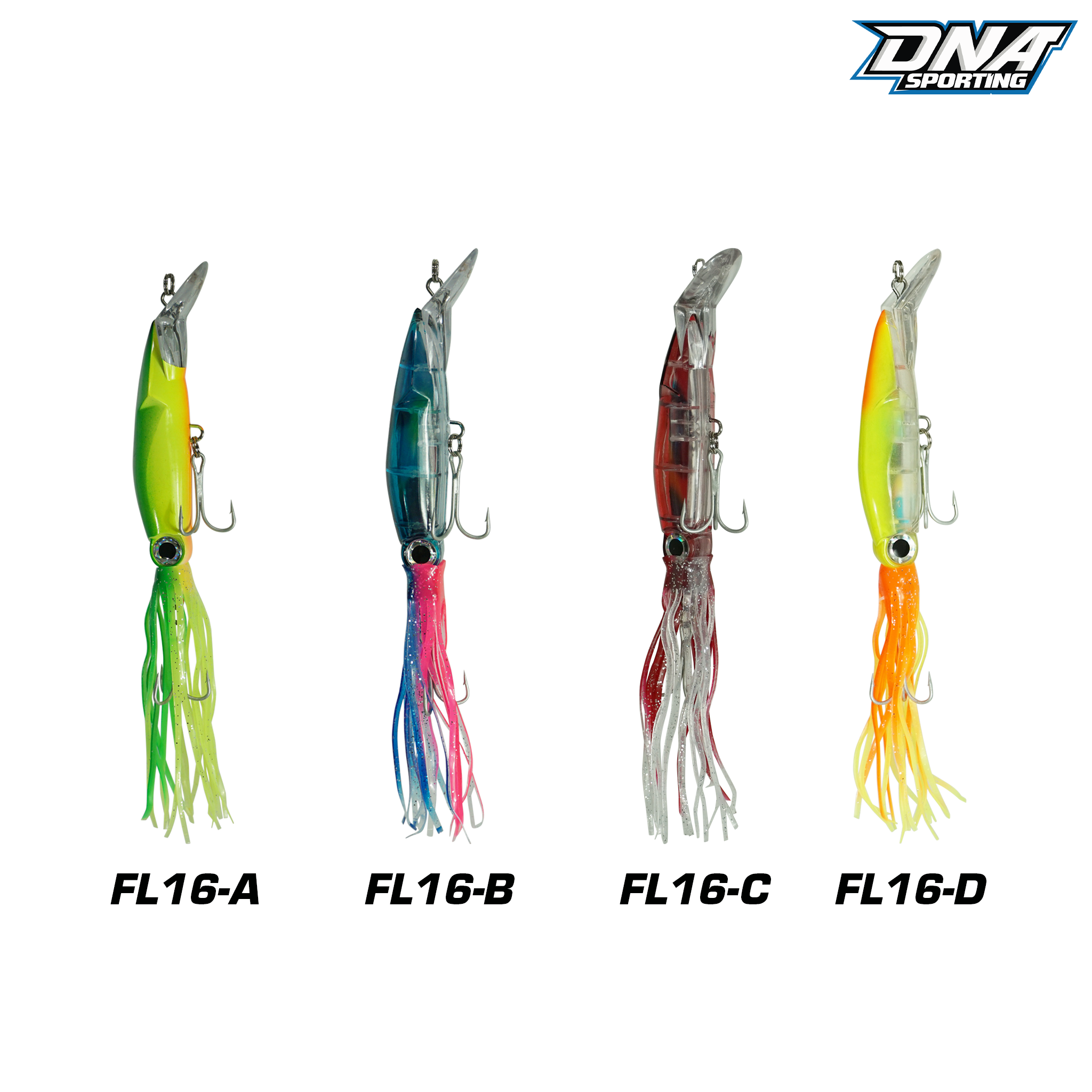 Fishing Lure #16 DNA Sporting Skirted Trolling Swimbait Set – 14cm 40g Topwater Hard Bait (4PCS)