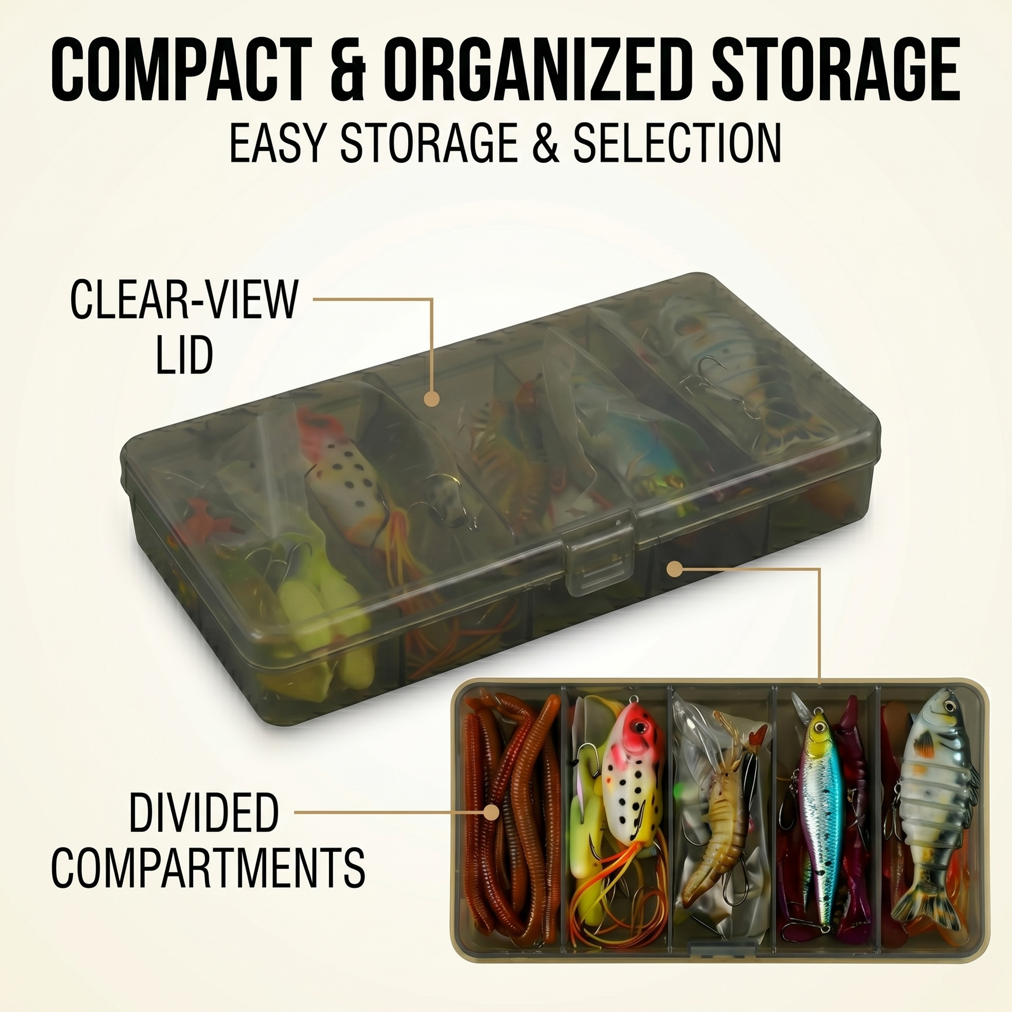 Fishing Lure #17 All-in-One Kit Set (Spinner, Jig, Soft Bait, Crankbait)
