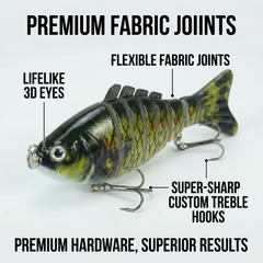 Fishing Lure #18 3PCS Jointed Swimbait 12cm 15g Multi Section Hard Bait
