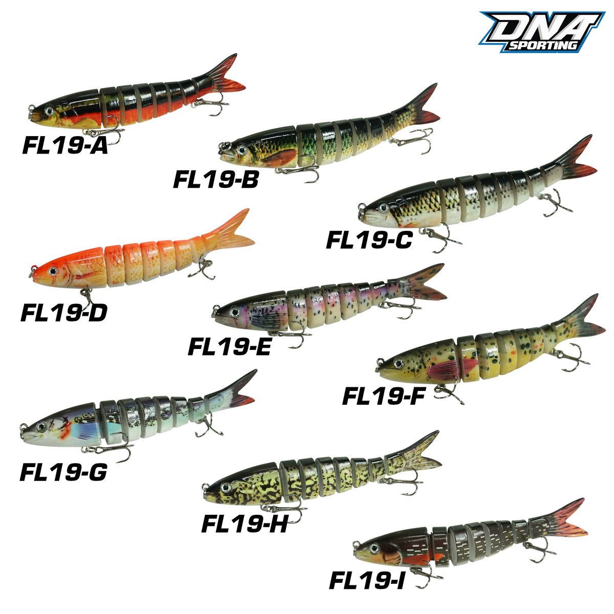 Fishing Lure #19 3PCS Jointed Swimbait 13.5cm 20g Multi Section Hard Bait