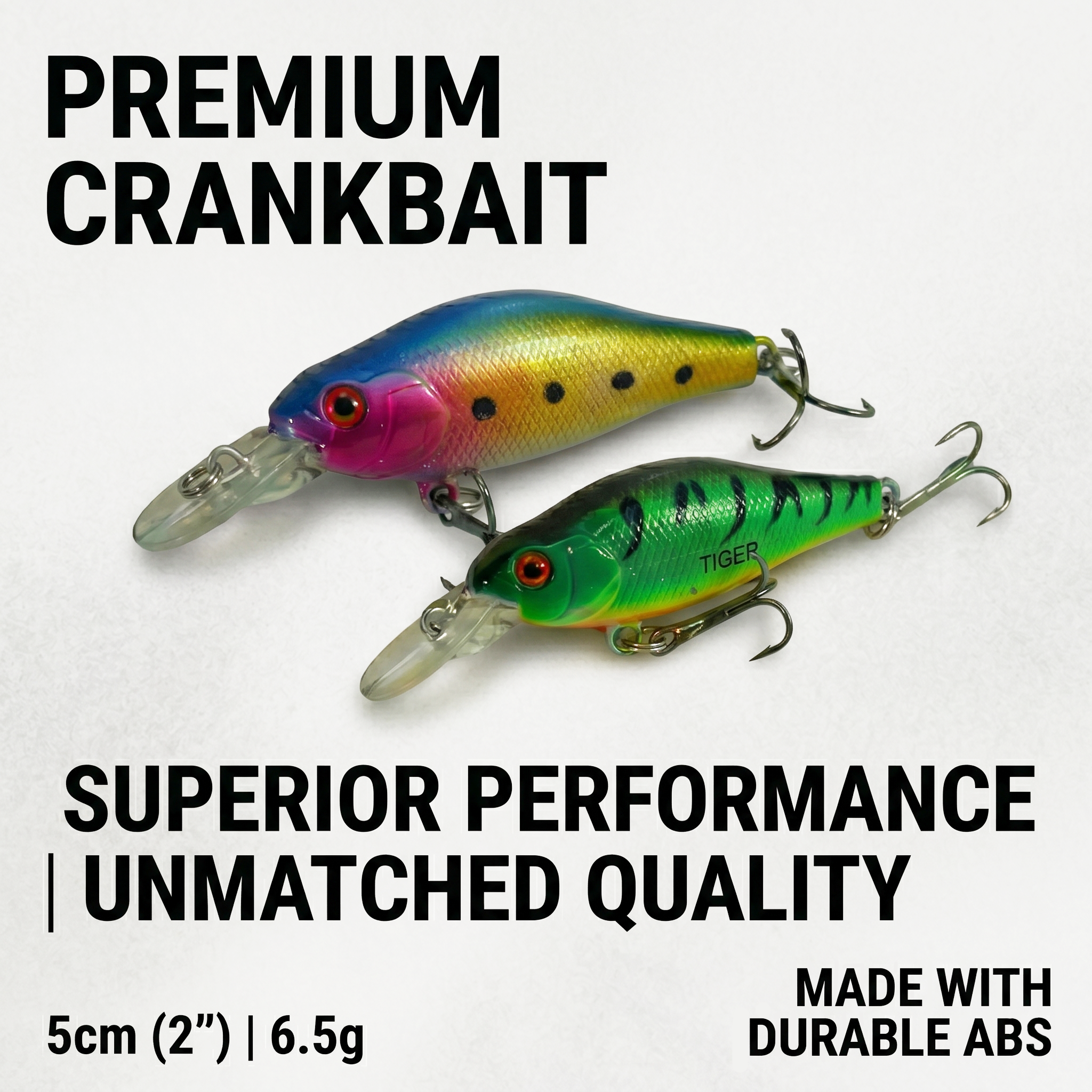 Fishing Lure #22 5PCS Crankbait Fishing Lure Set - 5cm 6.5g Diving Hard Bait