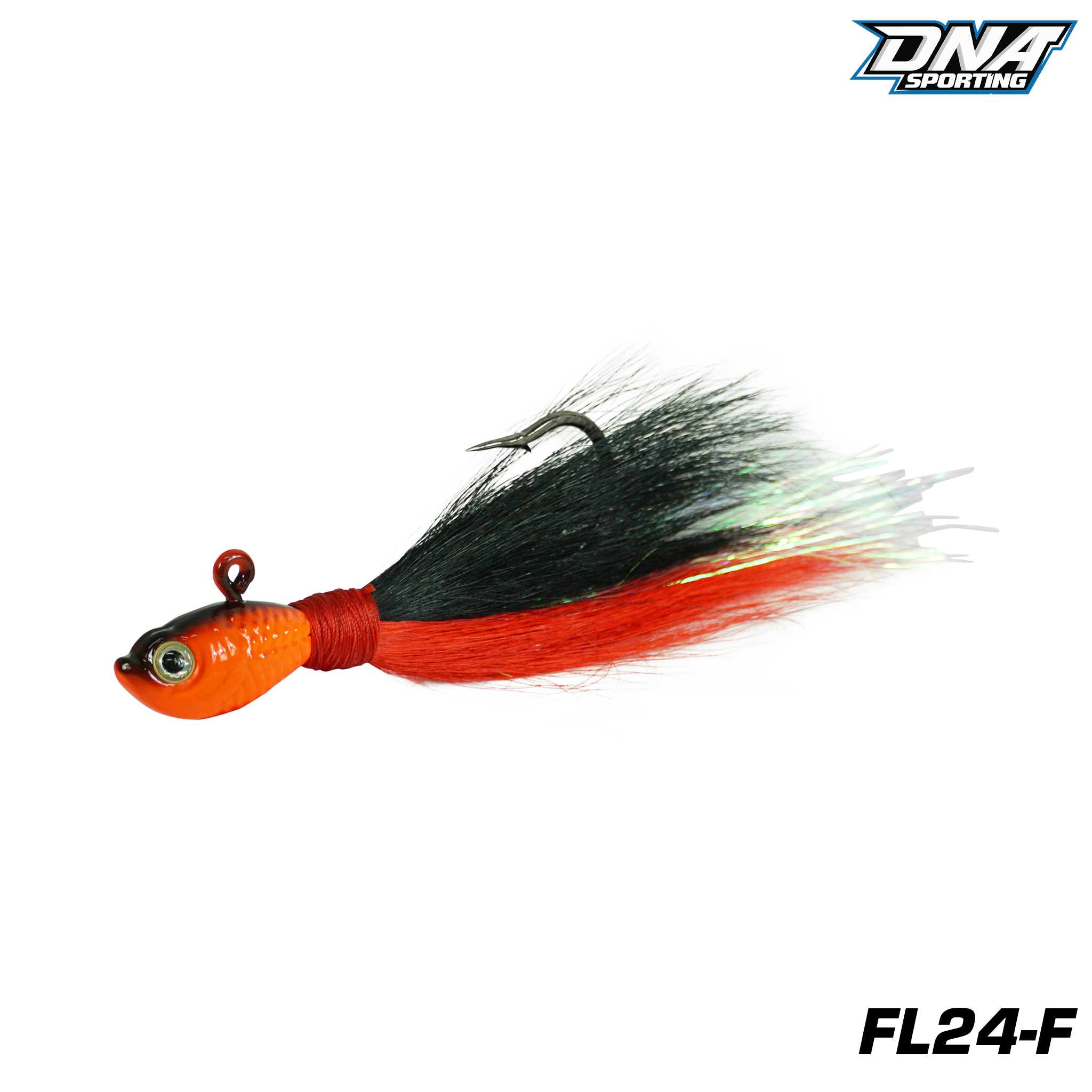 Fishing Lure #24 Premium 3PCS Bucktail Hair Jigs -Saltwater & Freshwater Weighted Sinking Jigs for Bass & Fluke (Random Color)