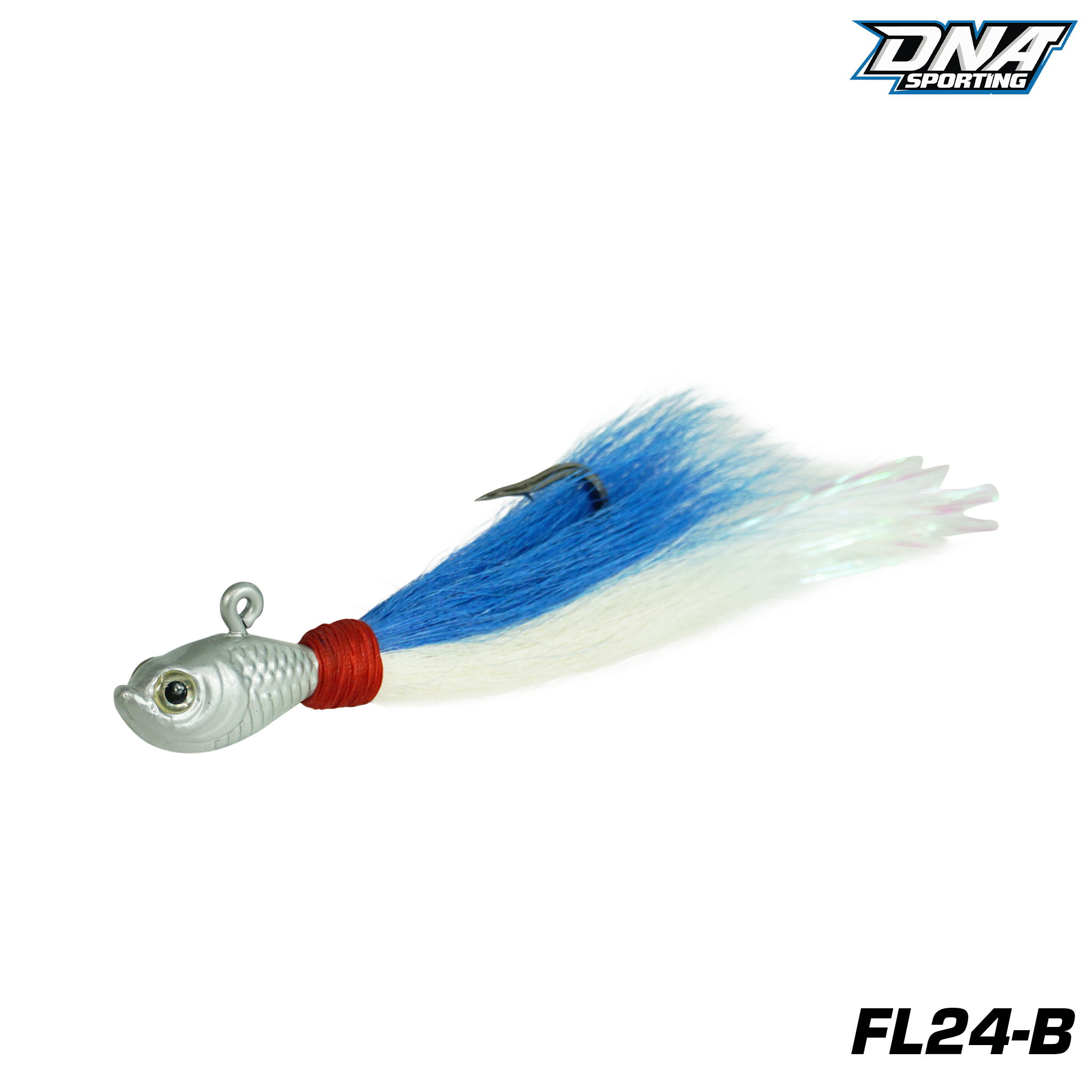 Fishing Lure #24 Premium 3PCS Bucktail Hair Jigs -Saltwater & Freshwater Weighted Sinking Jigs for Bass & Fluke (Random Color)