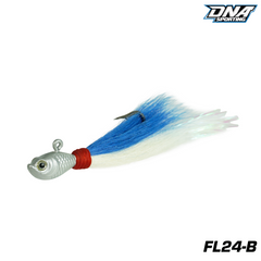 Fishing Lure #24 Premium 3PCS Bucktail Hair Jigs -Saltwater & Freshwater Weighted Sinking Jigs for Bass & Fluke (Random Color)