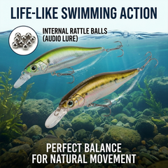Fishing Lure #25 43Pcs Set Mixed Hard Baits Kit with Crankbaits, Minnows, and Jerkbait Assortment for Bass & Trout
