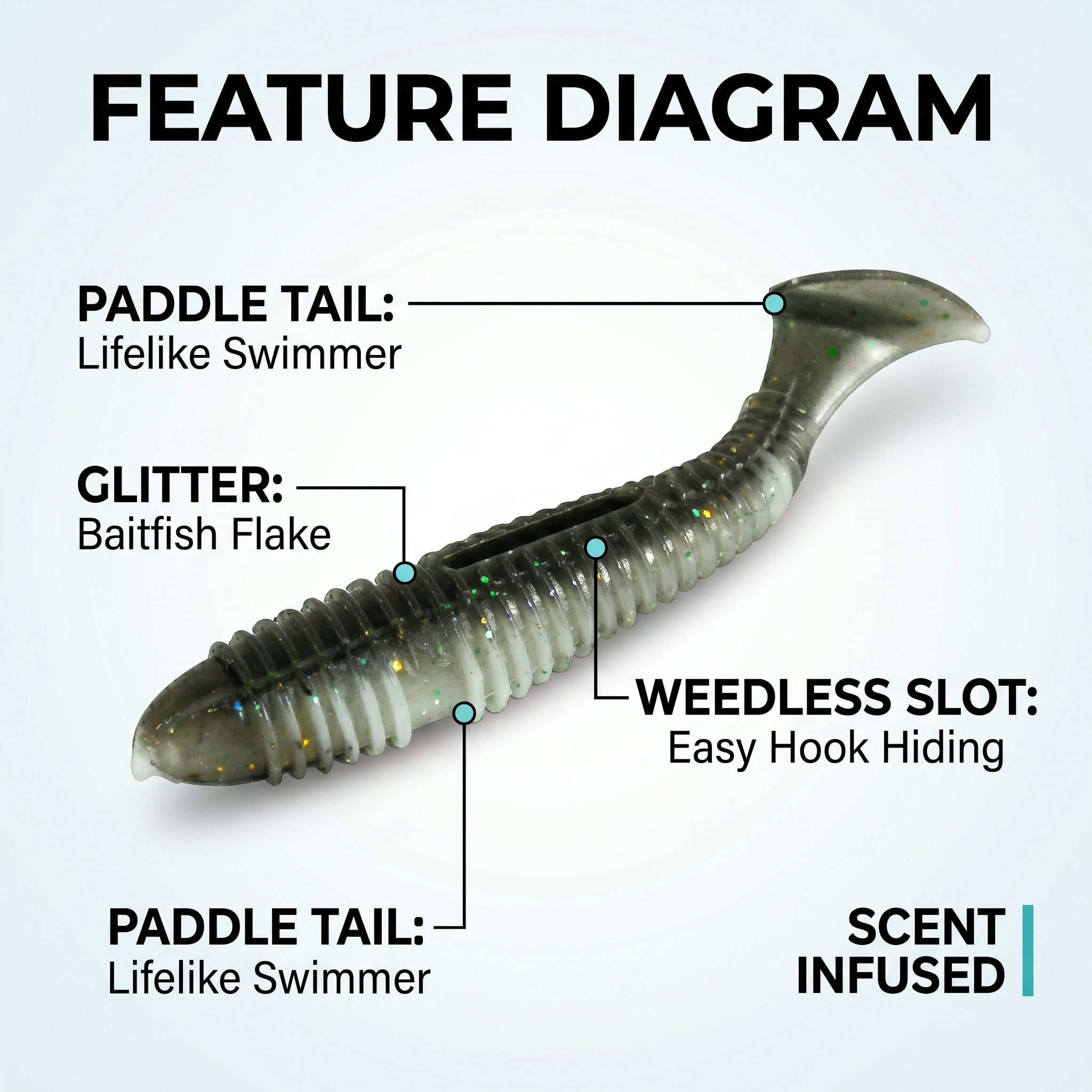 Fishing Lure #45 10PCS Soft Worm Assorted Swimbaits Kit