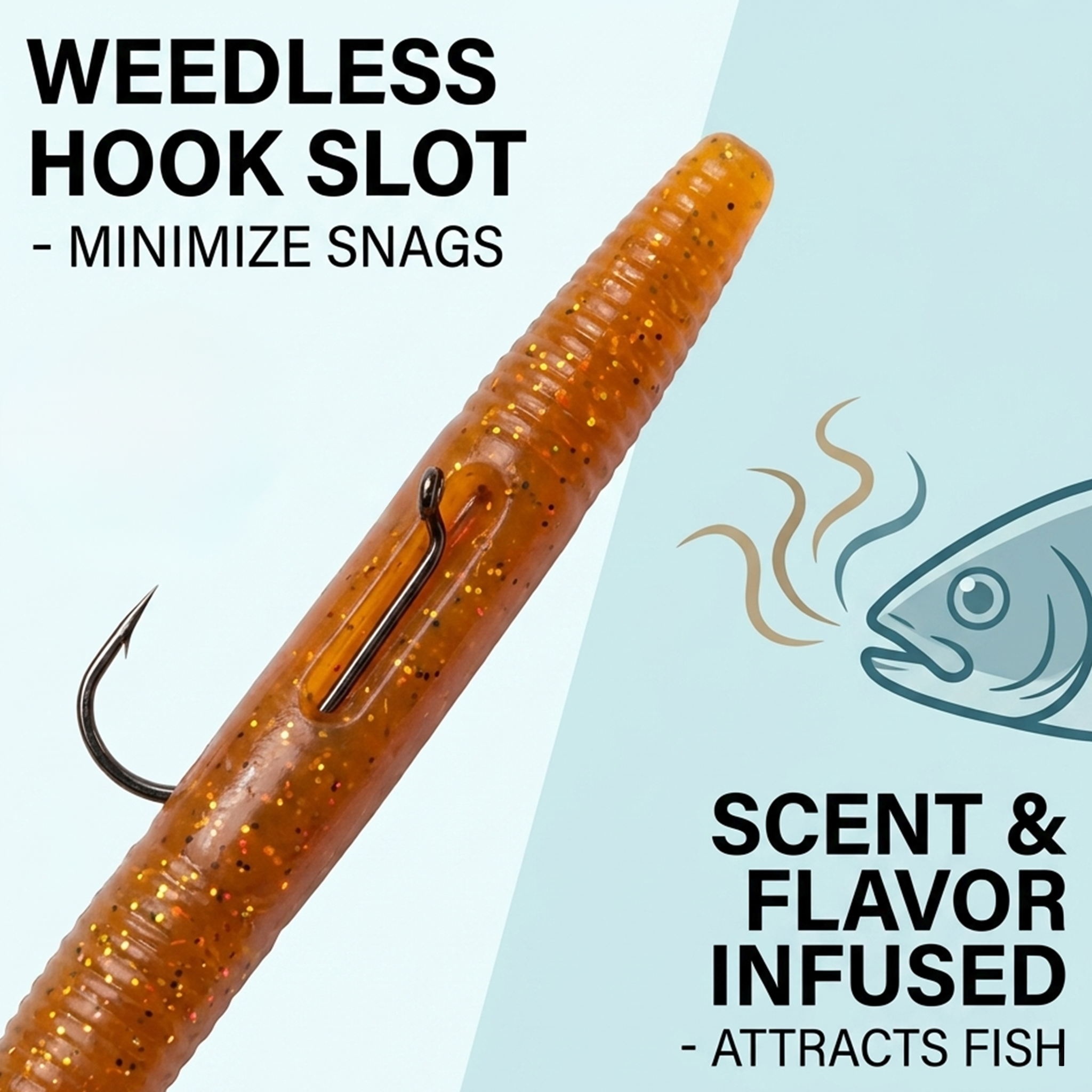 Fishing Lure #46 10pcs Soft Stick Bait Worm Set - PVC Senko Style Bass Lures (10cm/14cm)