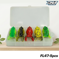 Fishing Lure #47 5PCS Soft PVC Topwater Stick Bait Worm Lures 5.5cm 11g Floating Tackle Set for Bass Pike Snakehead