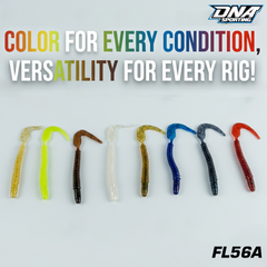 Fishing Lure #56 DNA Sporting Soft Plastic Curly Tail Grub Lures (8 Pack)