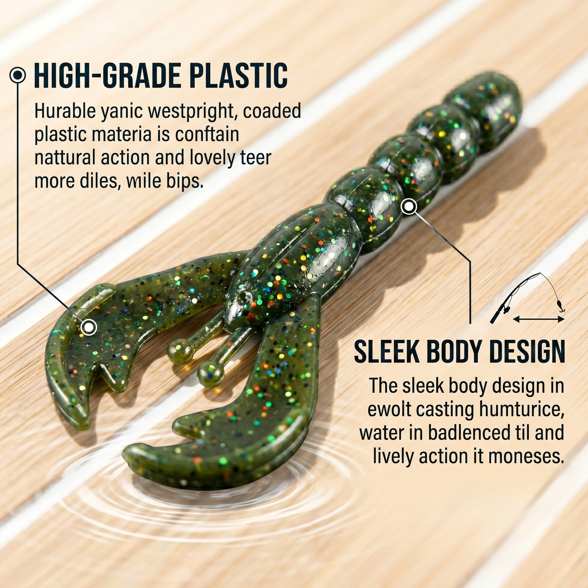 Fishing Lure #58 Soft Bait Set - 15PCS Random Freshwater Kit