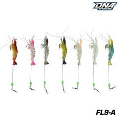 Fishing Lure #9 Premium Shrimp Soft Bait Squid Jig Hook Set 7PCS 7cm 6g Egi Tackle Storage Box