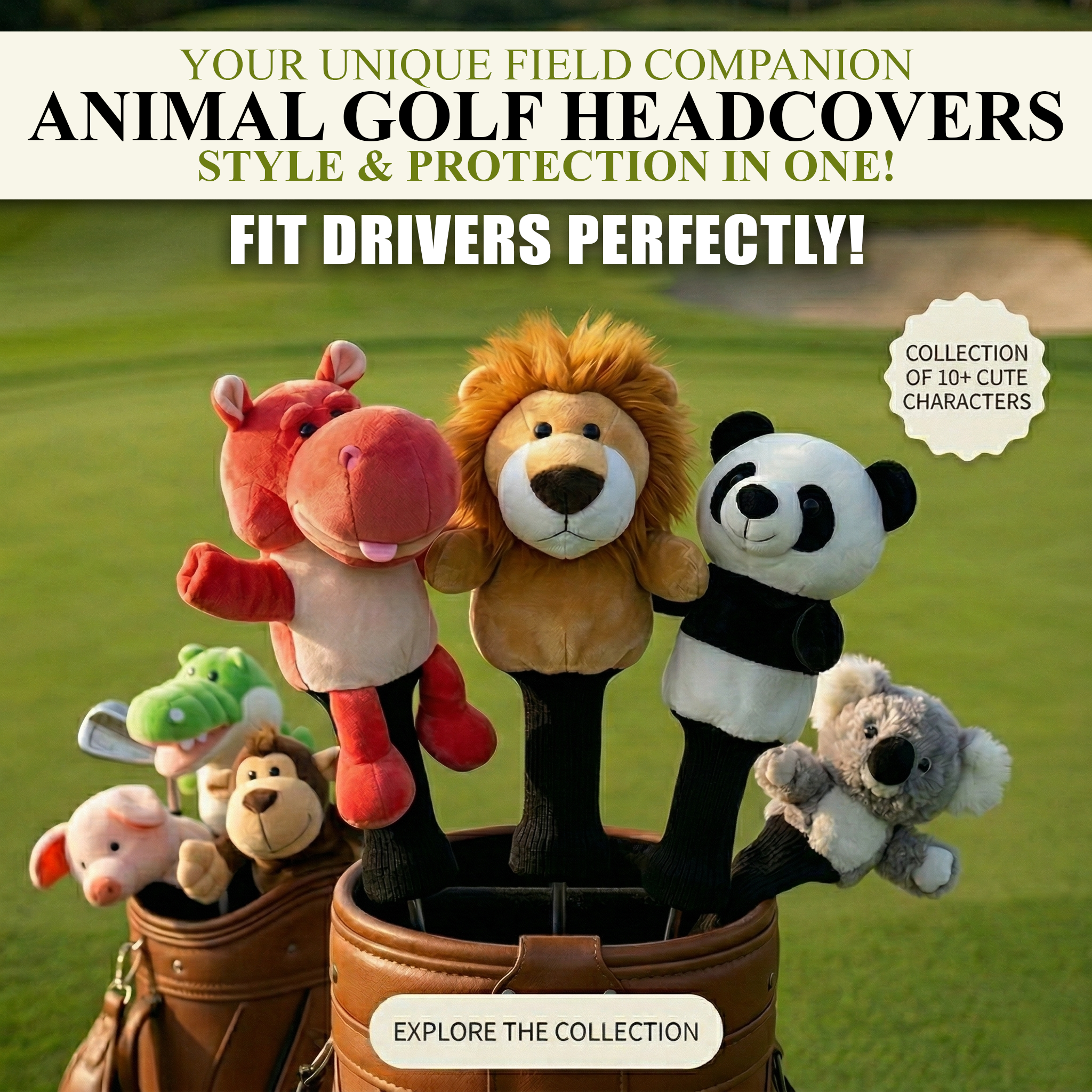 Golf Club Covers Animal Golf Headcovers fit Driver